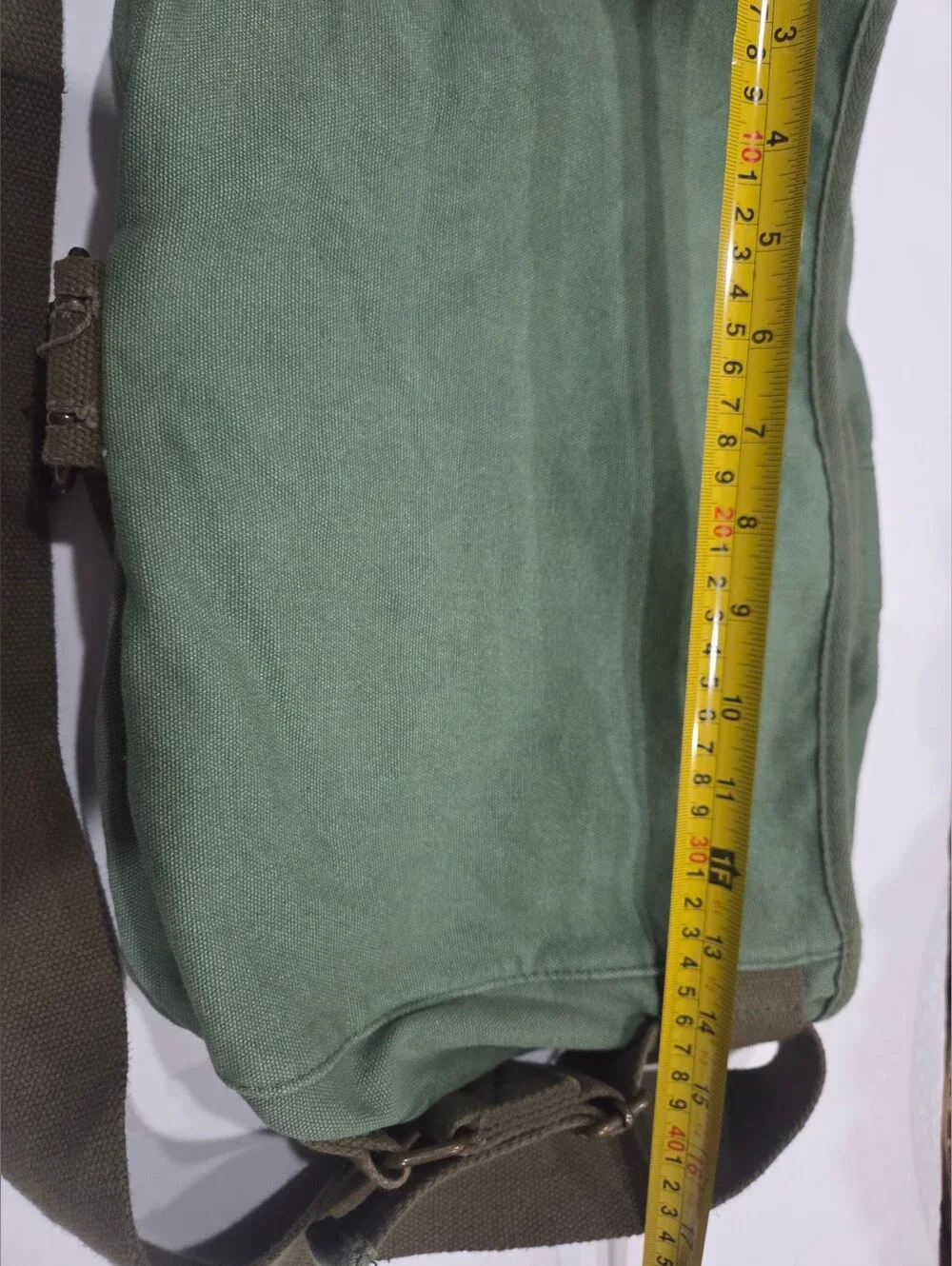 Dkny Olive Green Canvas Messenger Bag